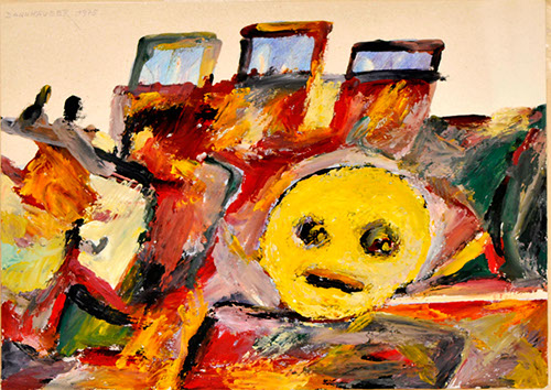 08  Psychogramm. Vergänglichkeit. Guache auf Karton. 15 x 21