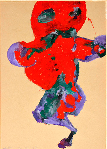 04 Figurenpsychogramm. Guache auf Papier 23 x 16 cm. 2004
