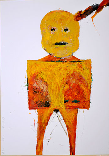 02b Figuren- Psychogramm. Guache auf Karton. 30 x 21 cm. 200